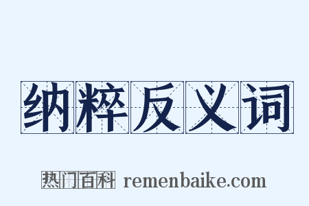 纳粹反义词是什么意思的图片